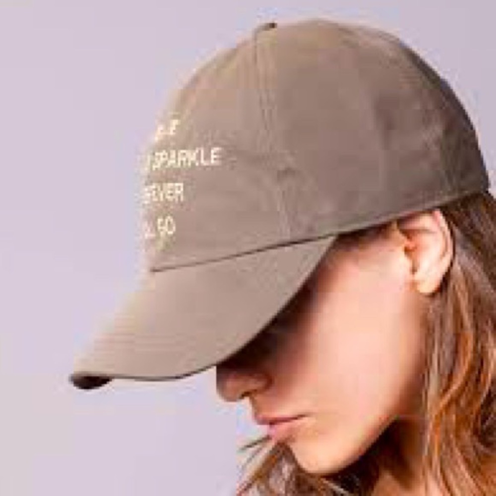 ASOS Stradivarius leave a little sparkle wherever you go baseball cap hat snap